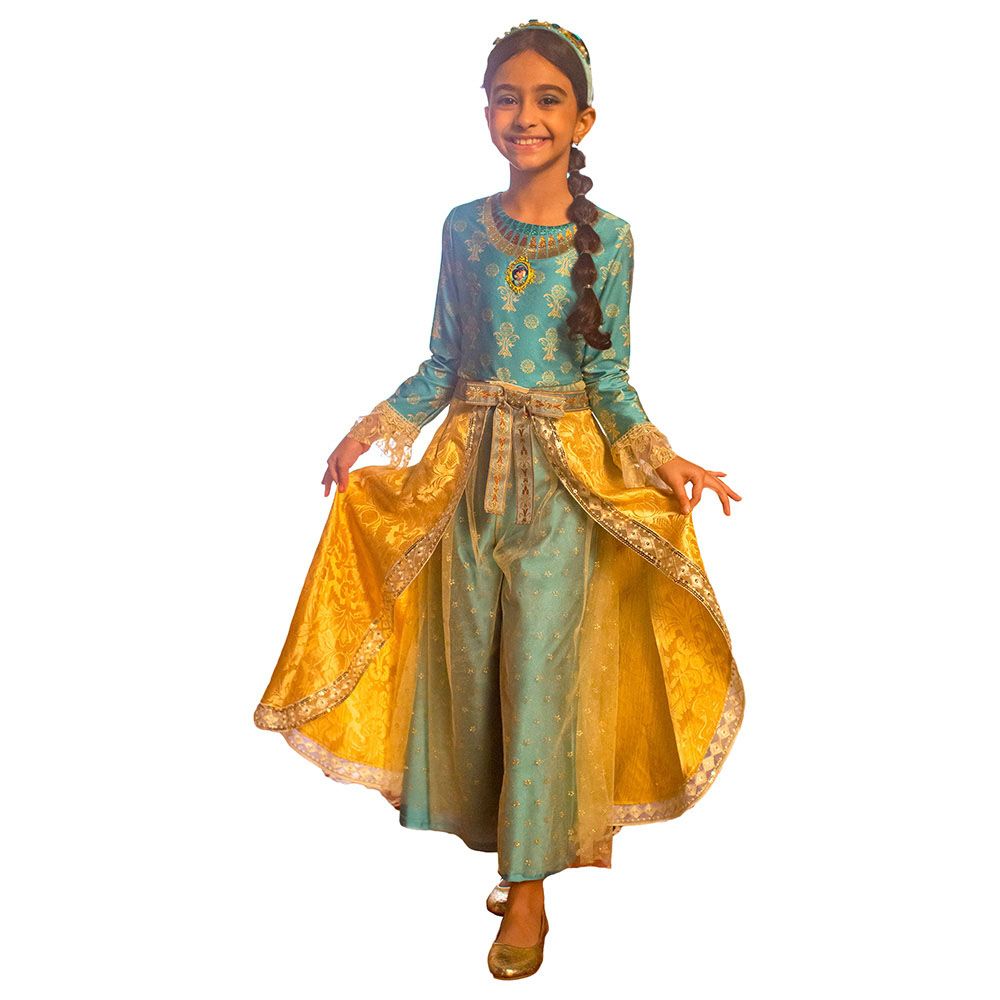 Party Centre - Disney Golden Princess Jasmine Costume With Headband