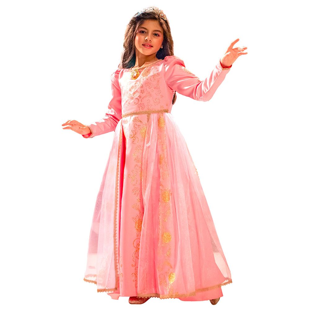 Party Centre - Disney Golden Princess Aurora Costume With Headpiece