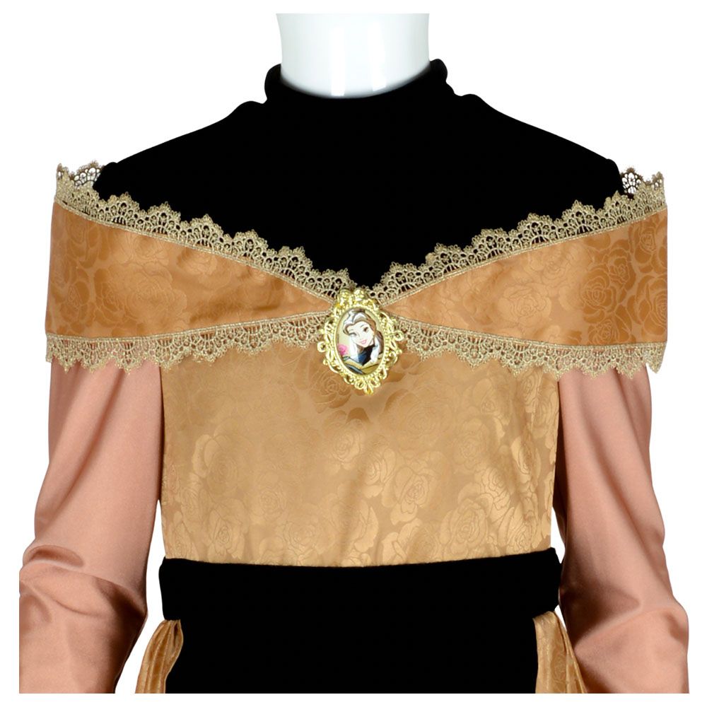 Party Centre - Disney Golden Princess Belle Costume With Headpiece