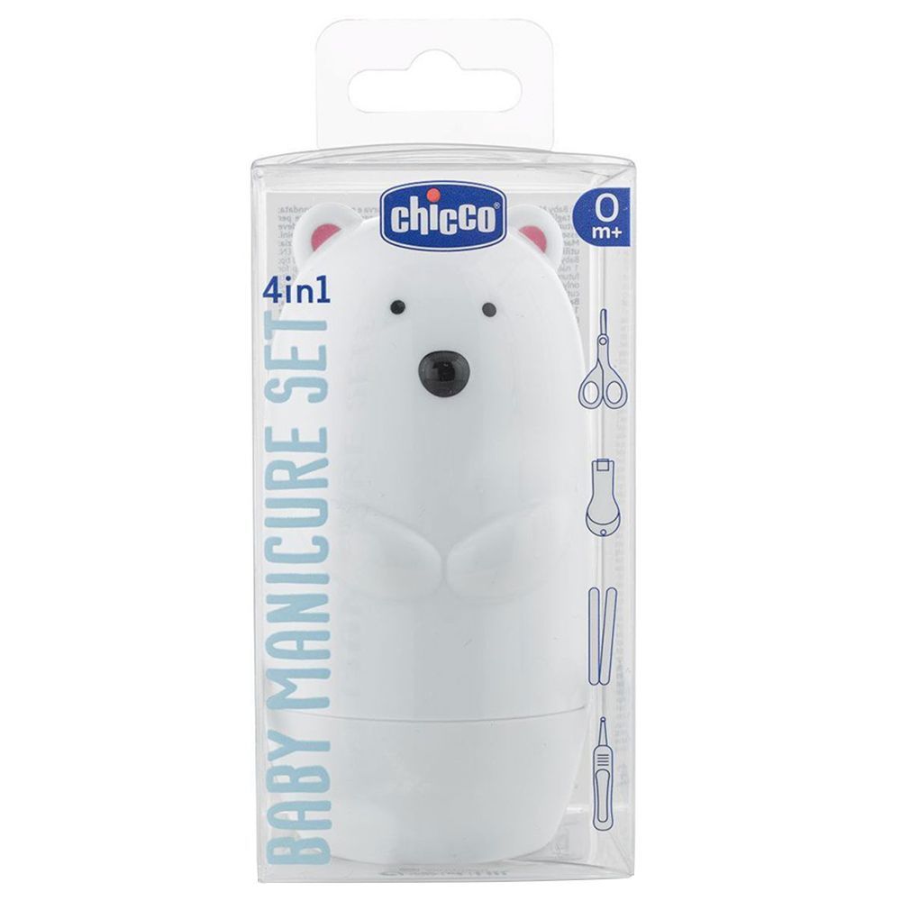 Chicco - Manicure Set 4-in-1 Polar Bear - White