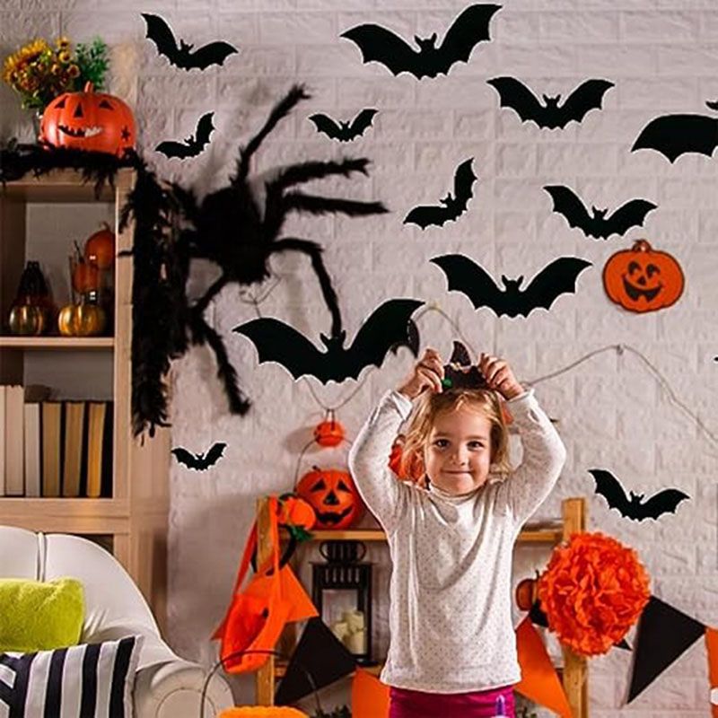 Brain Giggles - Halloween Spooky Hanging Bat Decoration - 15pcs