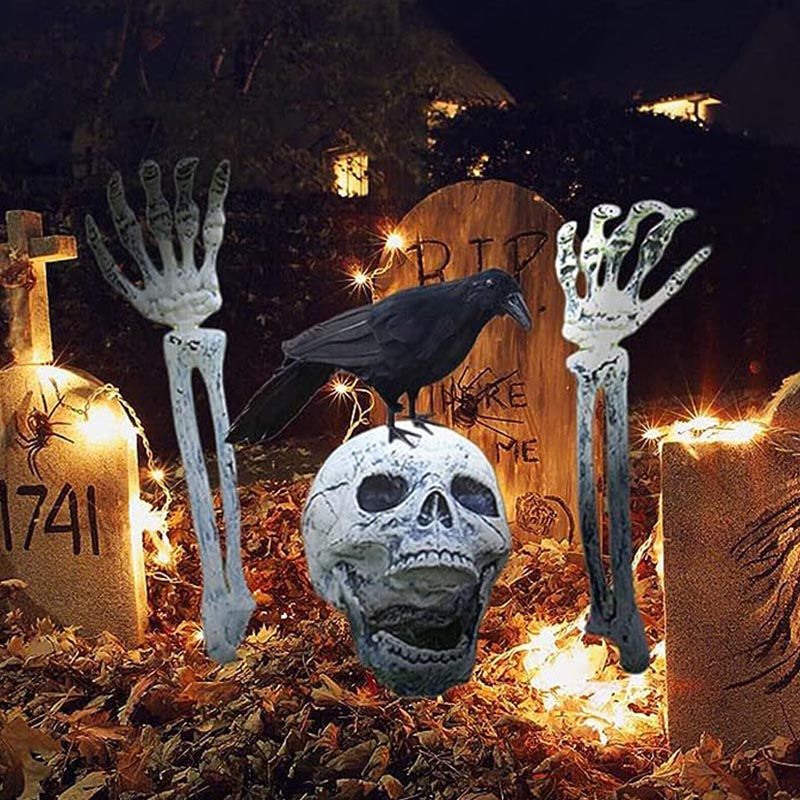 Brain Giggles - Halloween Outdoor Scary Skeleton Props - 5pcs