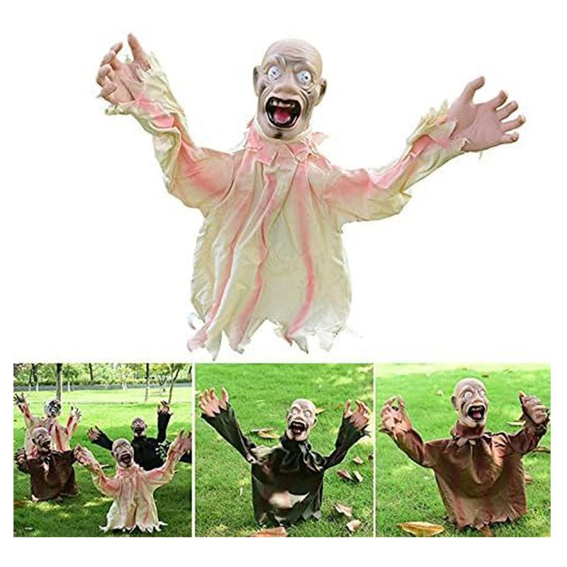 Brain Giggles - Halloween Scary Skeleton Outdoor Decoration - White