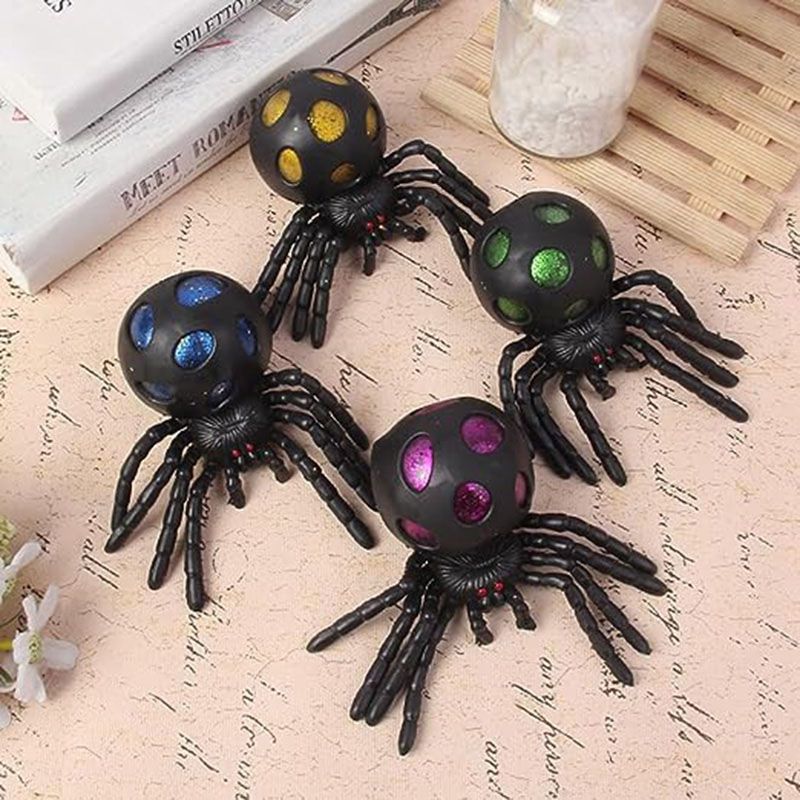 Brain Giggles - Halloween Party Decoration Spider - 4pcs