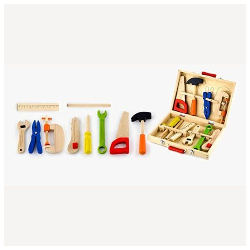 Brain Giggles Pretend Play Wooden Tool Box