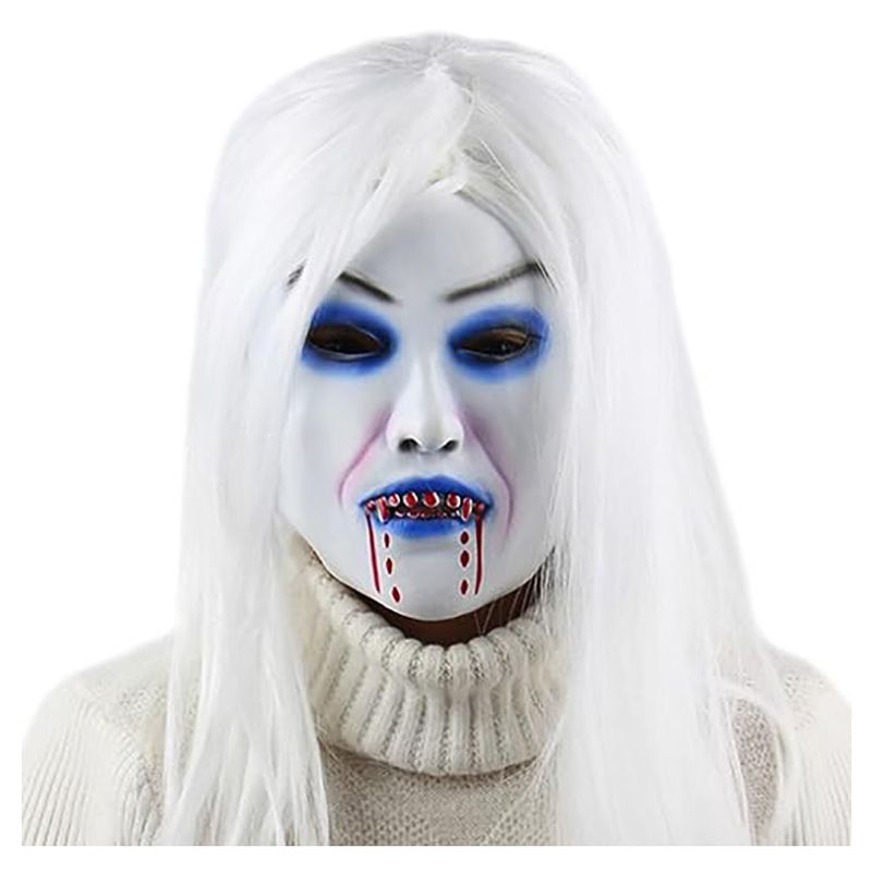 Brain Giggles - Halloween Scary Vampire Mask - White