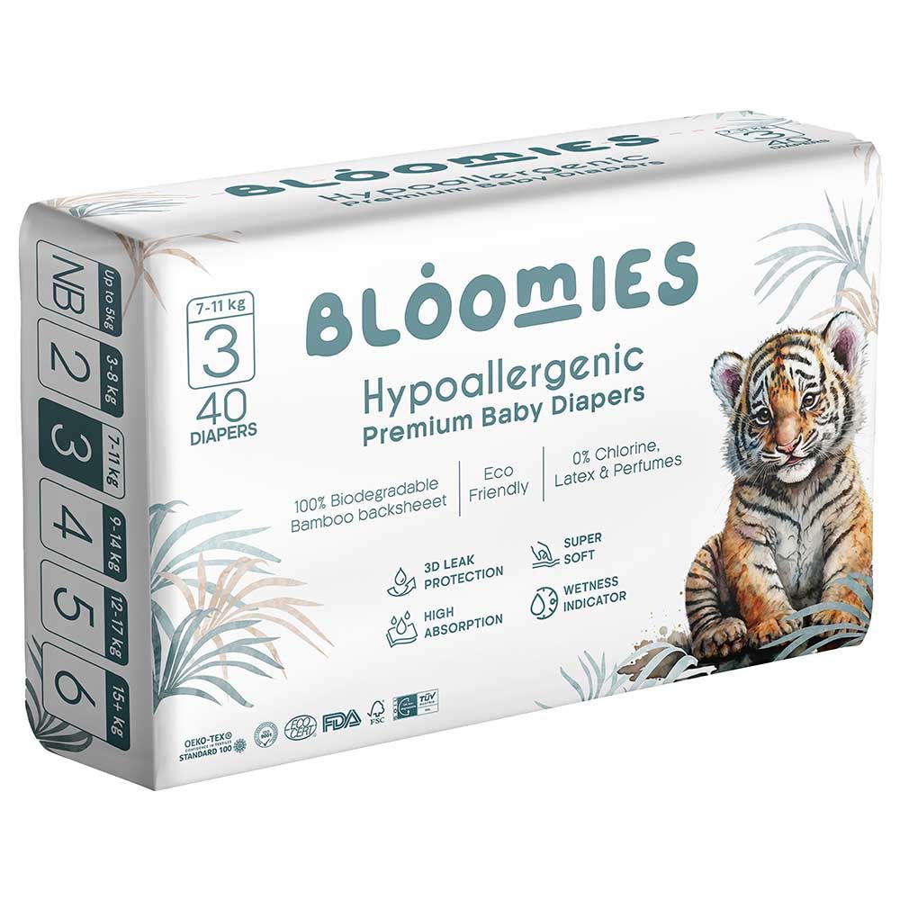 Bloomies - Premium Baby Diapers - 7-11 kg - Size 3 - 40pcs