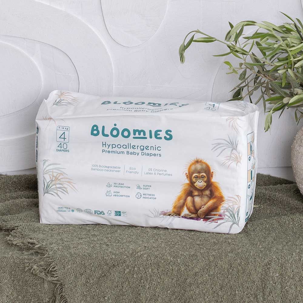 Bloomies - Premium Baby Diapers - 9-14 kg - Size 4 - 40pcs