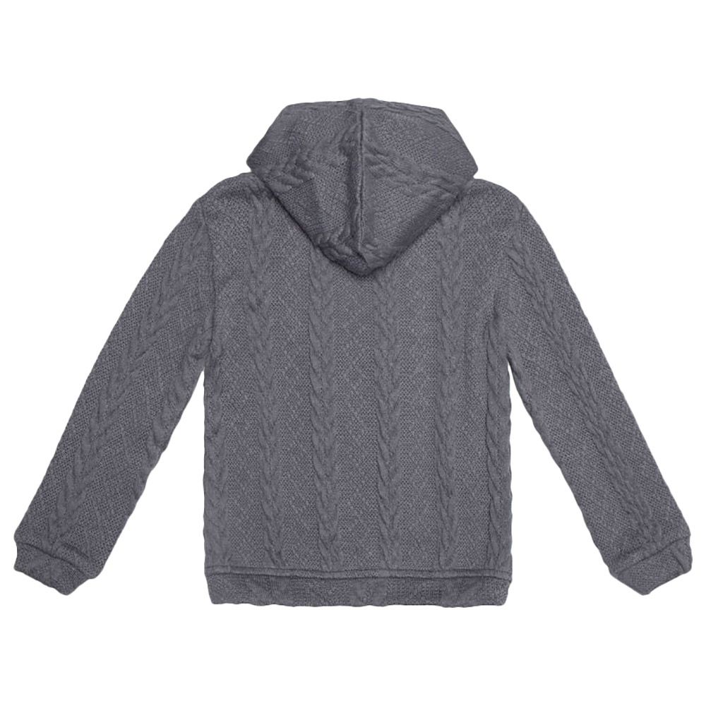 Jules & Juliette - Dalton Baby Hooded Sweater - Dark Grey