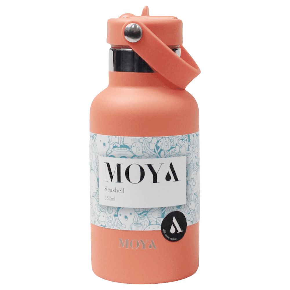 Moya - Seashell Insulated Stainless Steel Water Bottle - 350ml - Coral