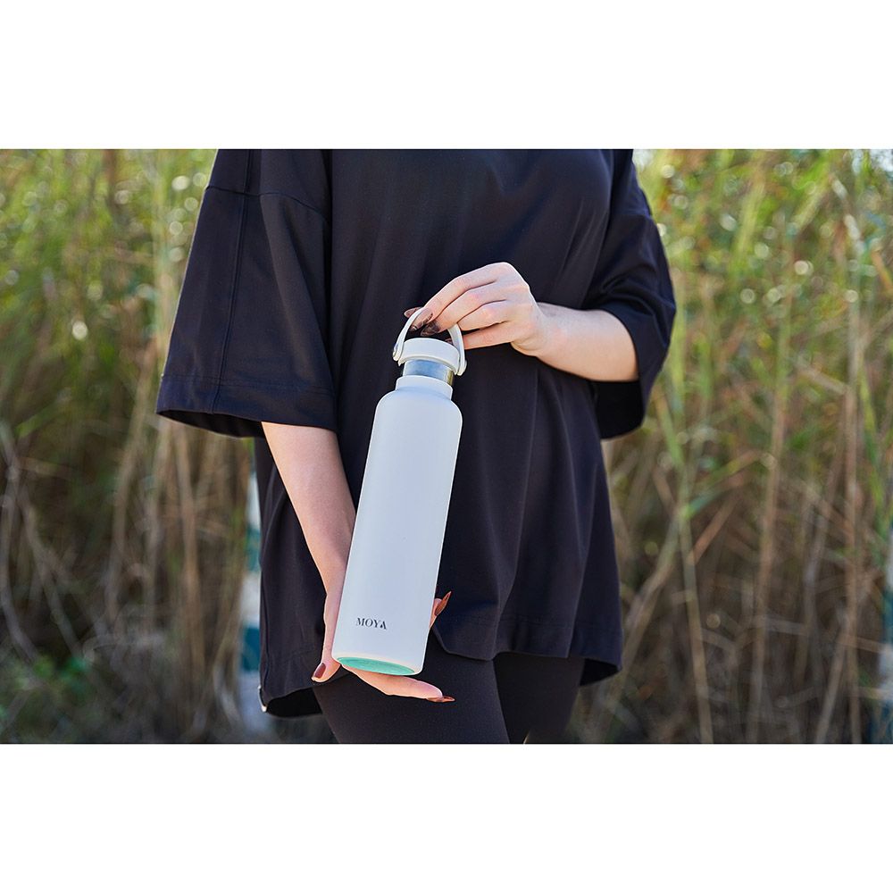 Moya - Black Sea Insulated Water Bottle - White - 700 ml