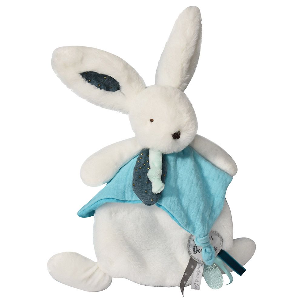 Doudou Et Compagnie - Happy Pop Bunny Comforter - Blue - 25cm