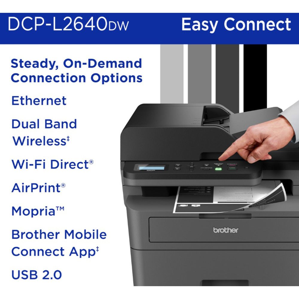 Brother - Wireless Compact Monochrome Laser Printer - Black