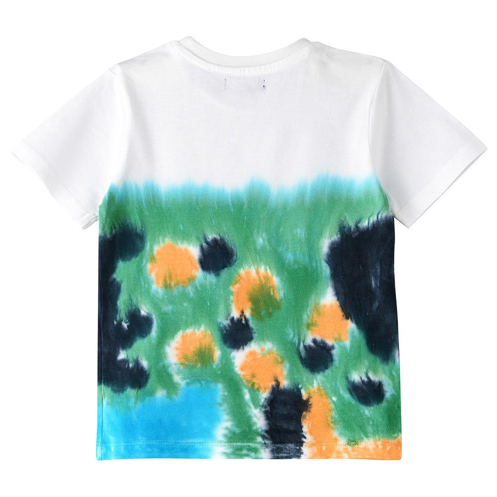 Jam - Boy's Playful Prints Cotton Short-Sleeve Tee - White/Green