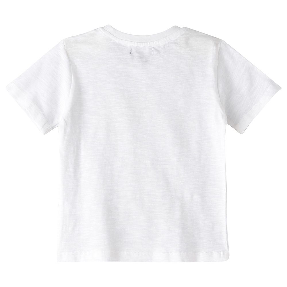 Jam - Boy's Spring Playful Prints Cotton Short-Sleeve Tee - White