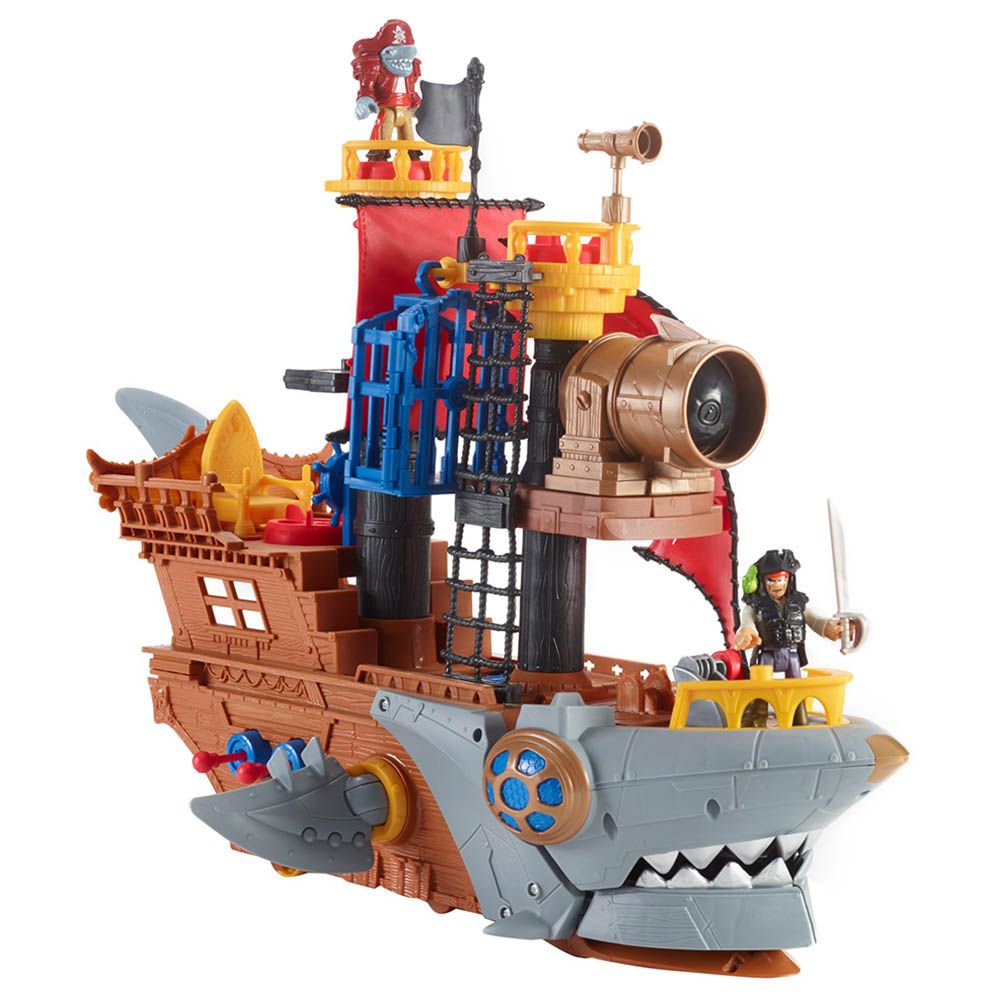 Mattel Games - Imaginext Shark Bite Pirate Ship Playset