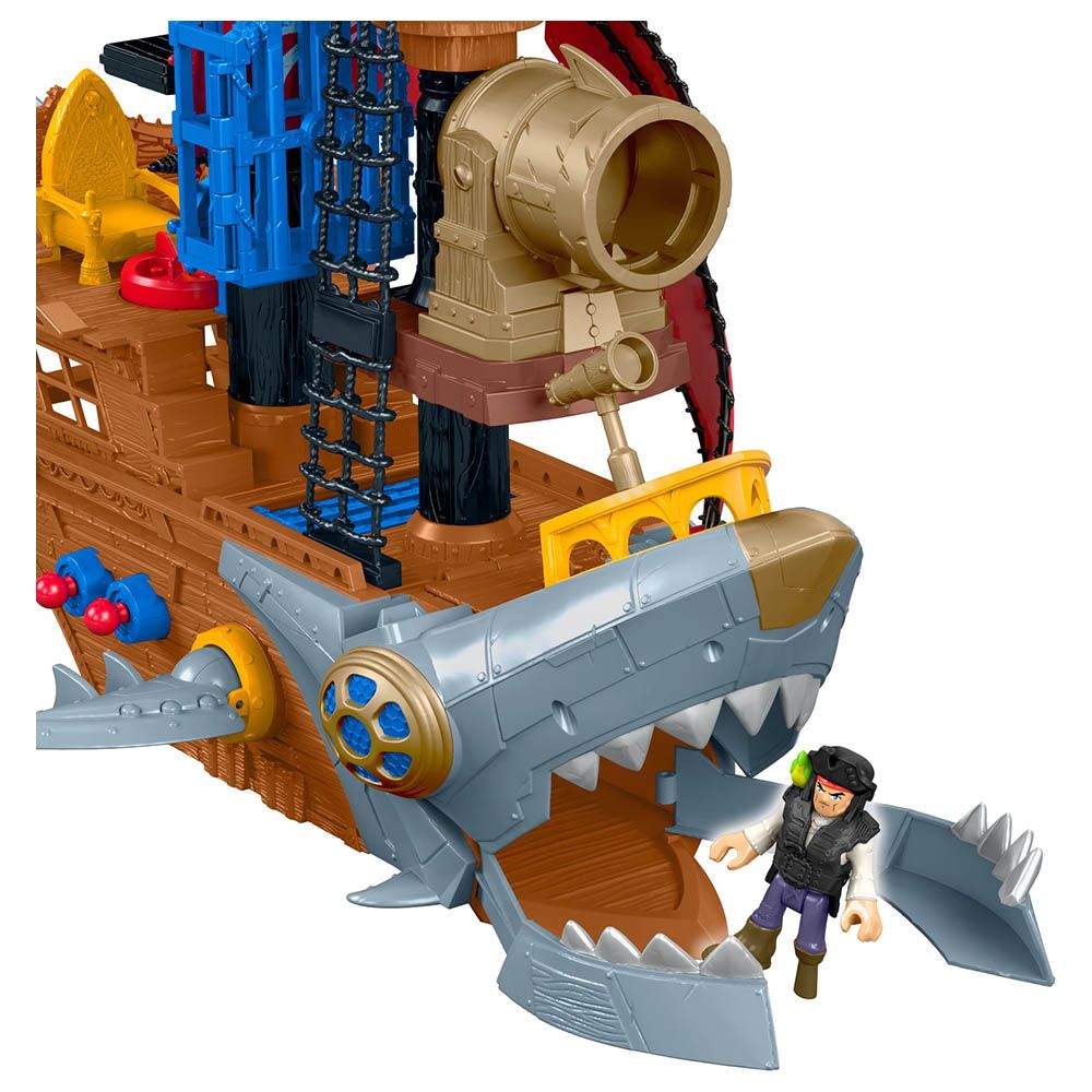 Mattel Games - Imaginext Shark Bite Pirate Ship Playset