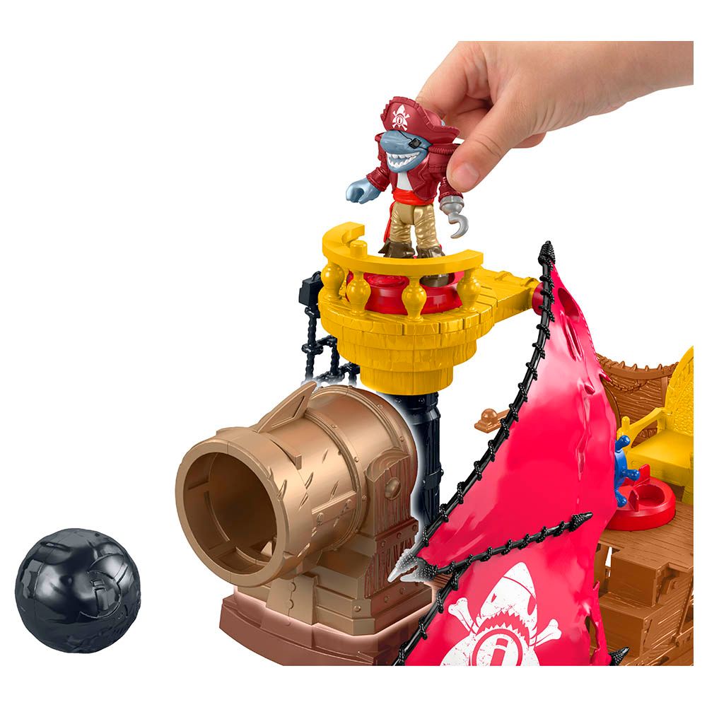 Mattel Games - Imaginext Shark Bite Pirate Ship Playset