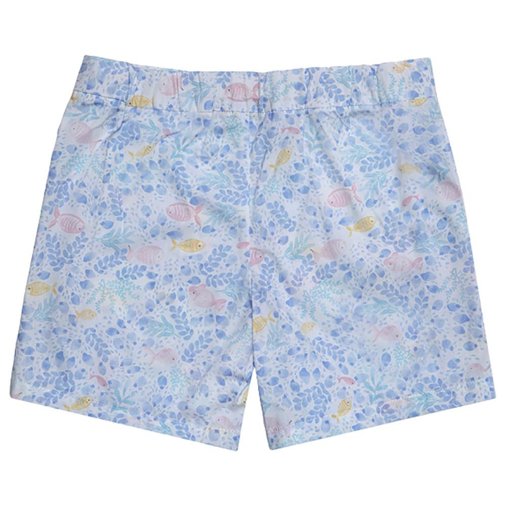 Jules & Juliette - Dia Baby Girl Shorts - Blue Yellow