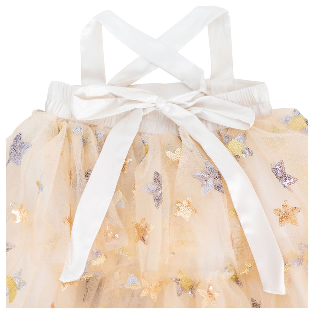 Vanya's Closet - Aseel Tiered Sparkling Dress - Gold