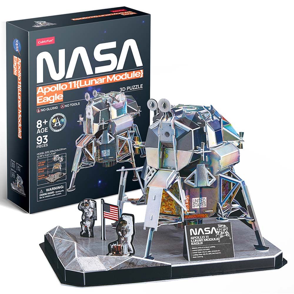 Cubicfun - 3D Puzzle Nasa Apollo 11 Lunar Module Eagle - 93pcs