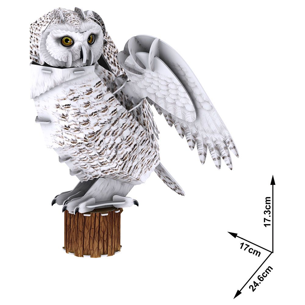 Cubicfun - National Geographic 3D Puzzle Snowy Owl - 62pcs