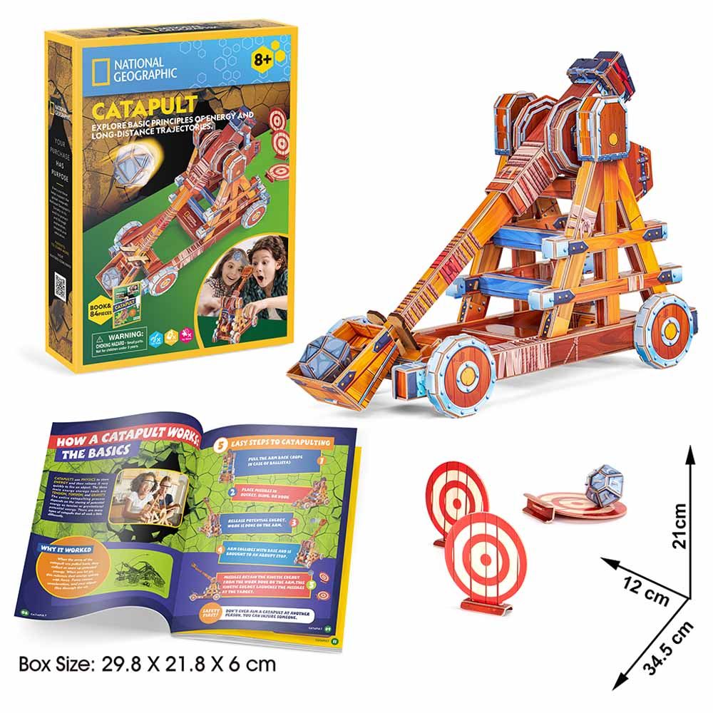 Cubicfun - National Geographic 3D Puzzle Catapult - 84pcs