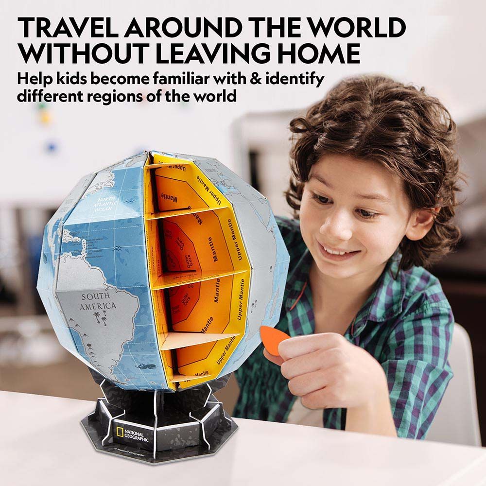 Cubicfun - National Geographic 3D Puzzle Scratch Globe - 31pcs