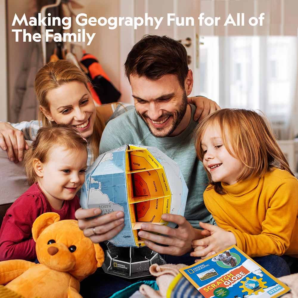 Cubicfun - National Geographic 3D Puzzle Scratch Globe - 31pcs