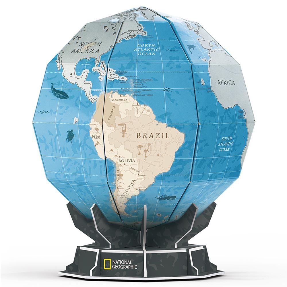 Cubicfun - National Geographic 3D Puzzle Scratch Globe - 31pcs