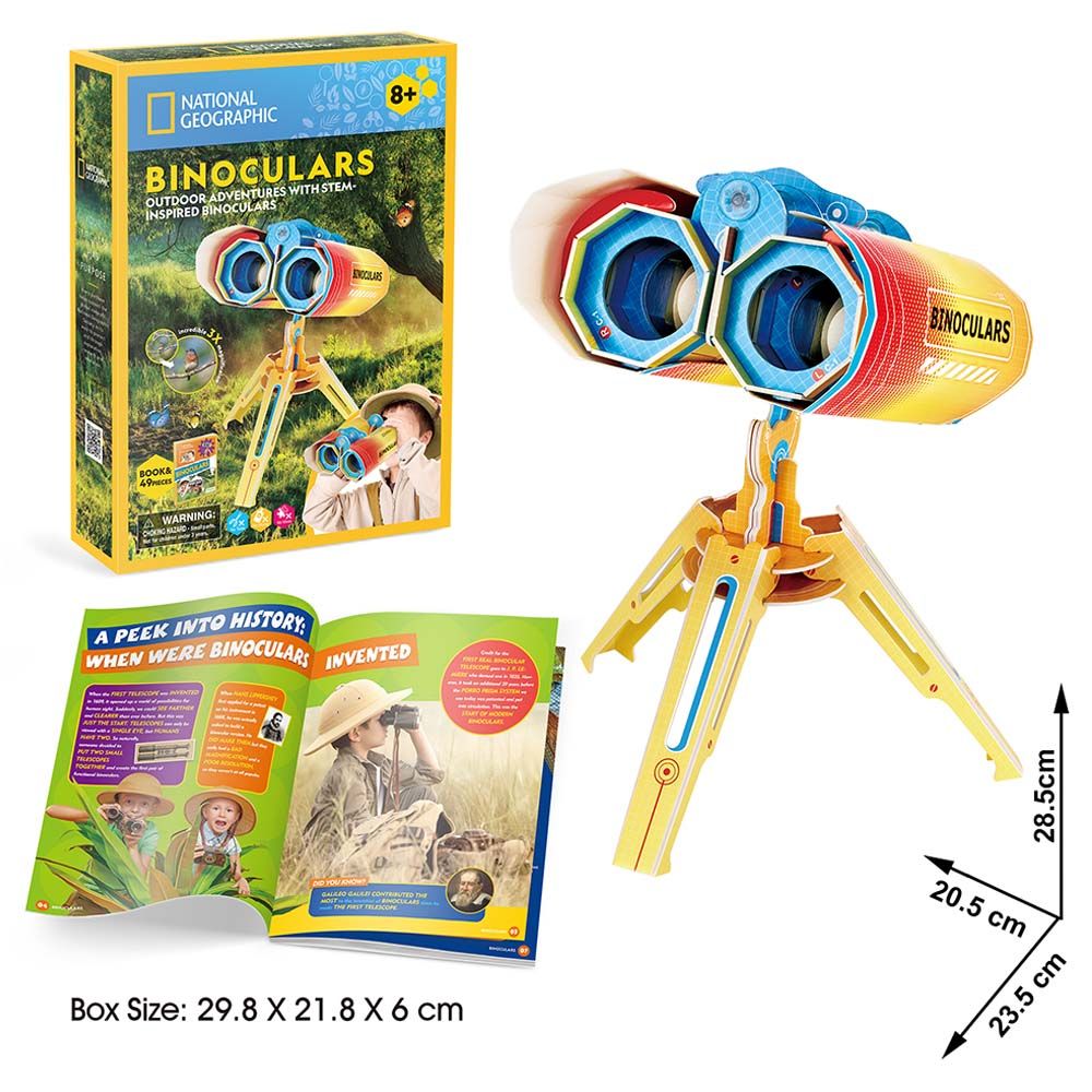 Cubicfun - National Geographic 3D Puzzle Binoculars - 49pcs