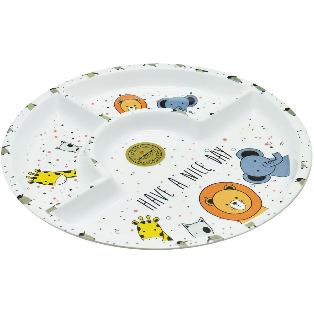 Dinewell - Kids Round Plate - Animate - 10-Inch