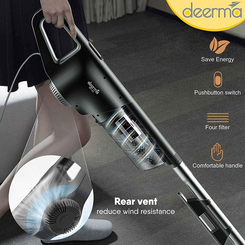 Deerma - 2-in-1 DX600 Handheld Vacuum Cleaner 800ml 600 W - Black