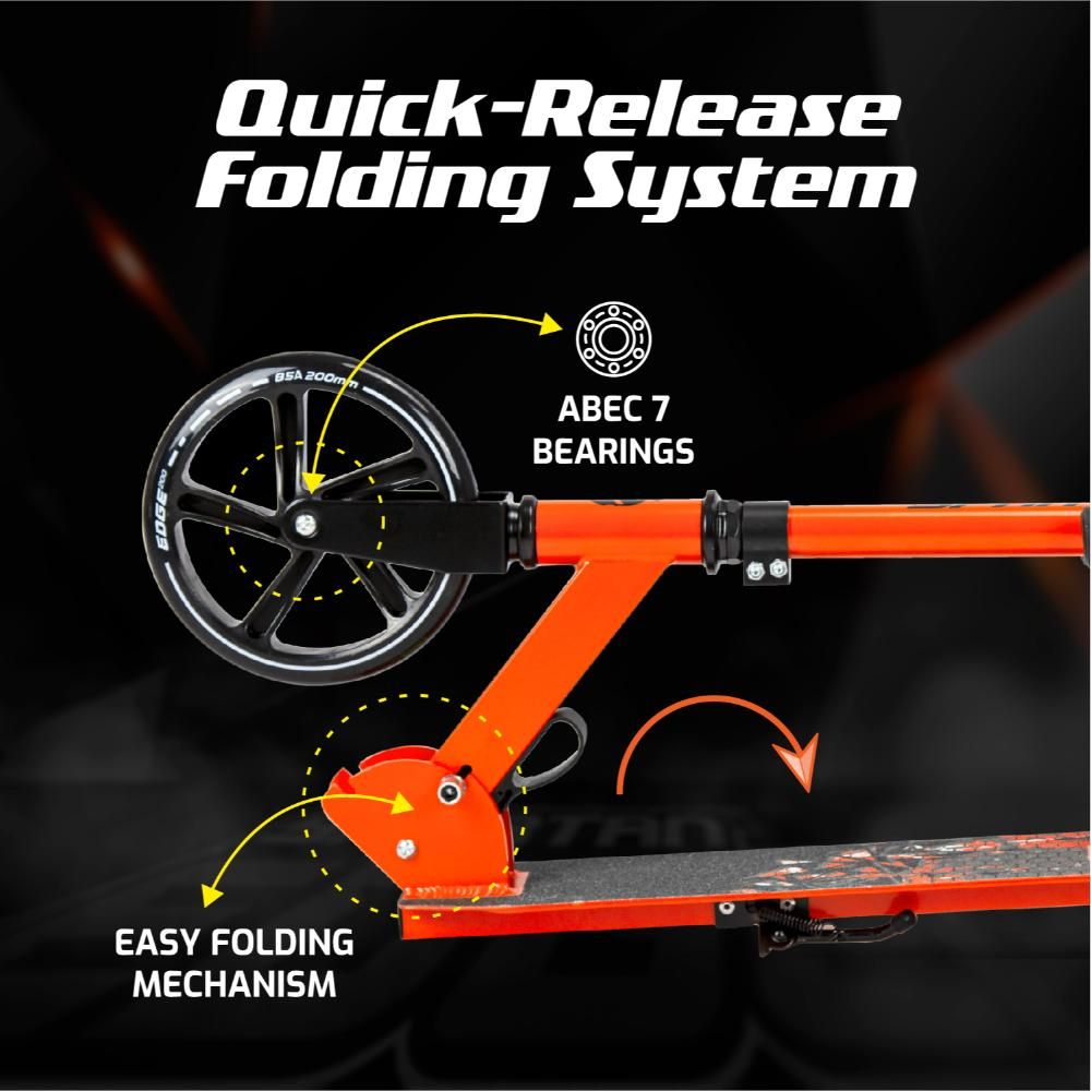 Spartan - 200mm Folding Scooters - Orange