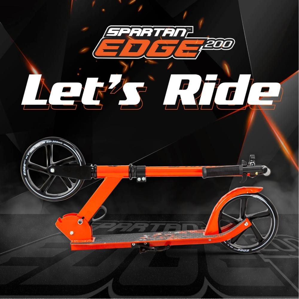 Spartan - 200mm Folding Scooters - Orange