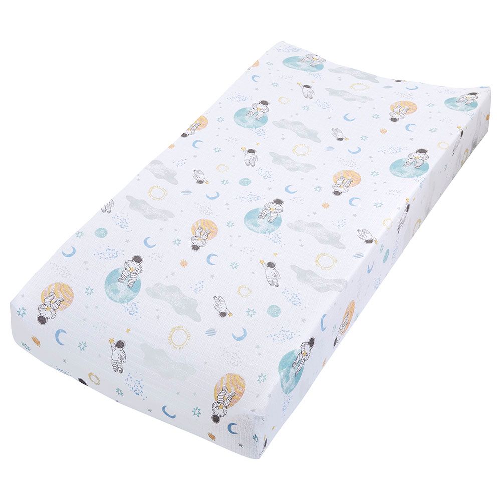 Aden + Anais - Cotton Muslin Changing Mat Cover - Space Explorers