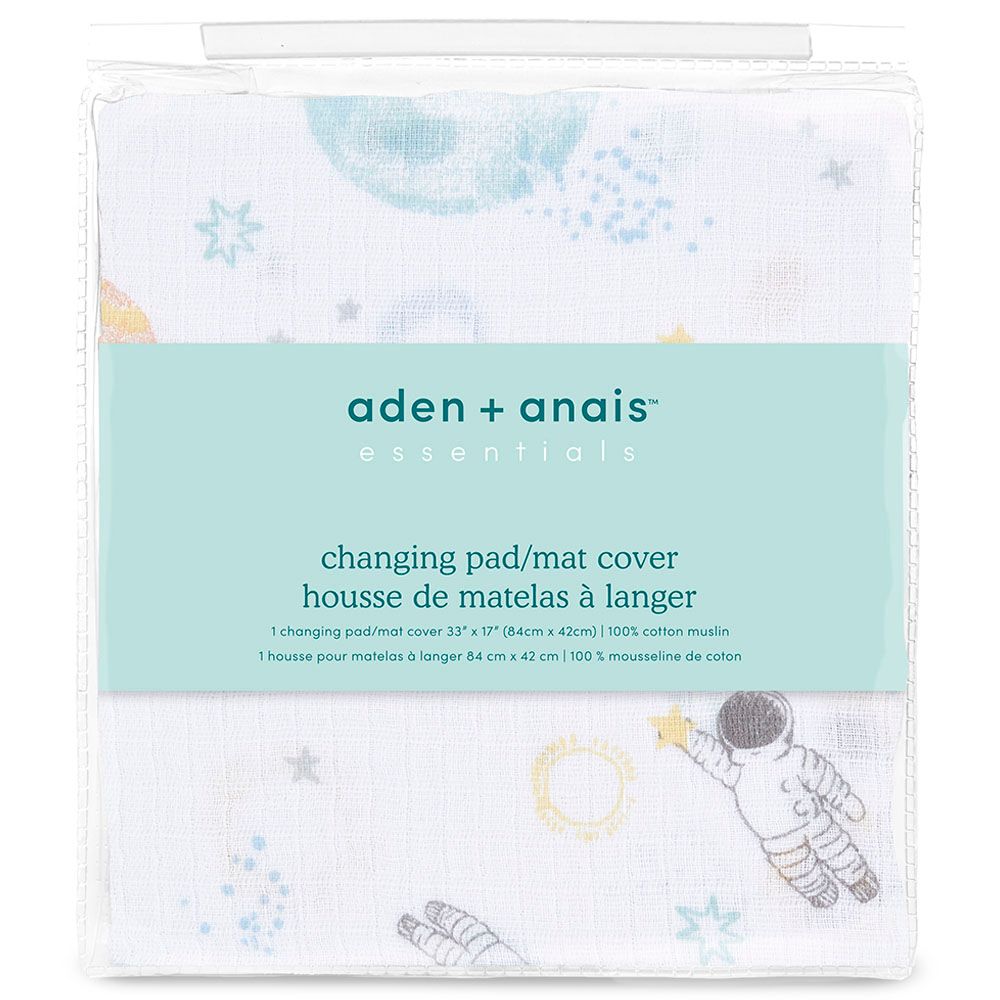 Aden + Anais - Cotton Muslin Changing Mat Cover - Space Explorers