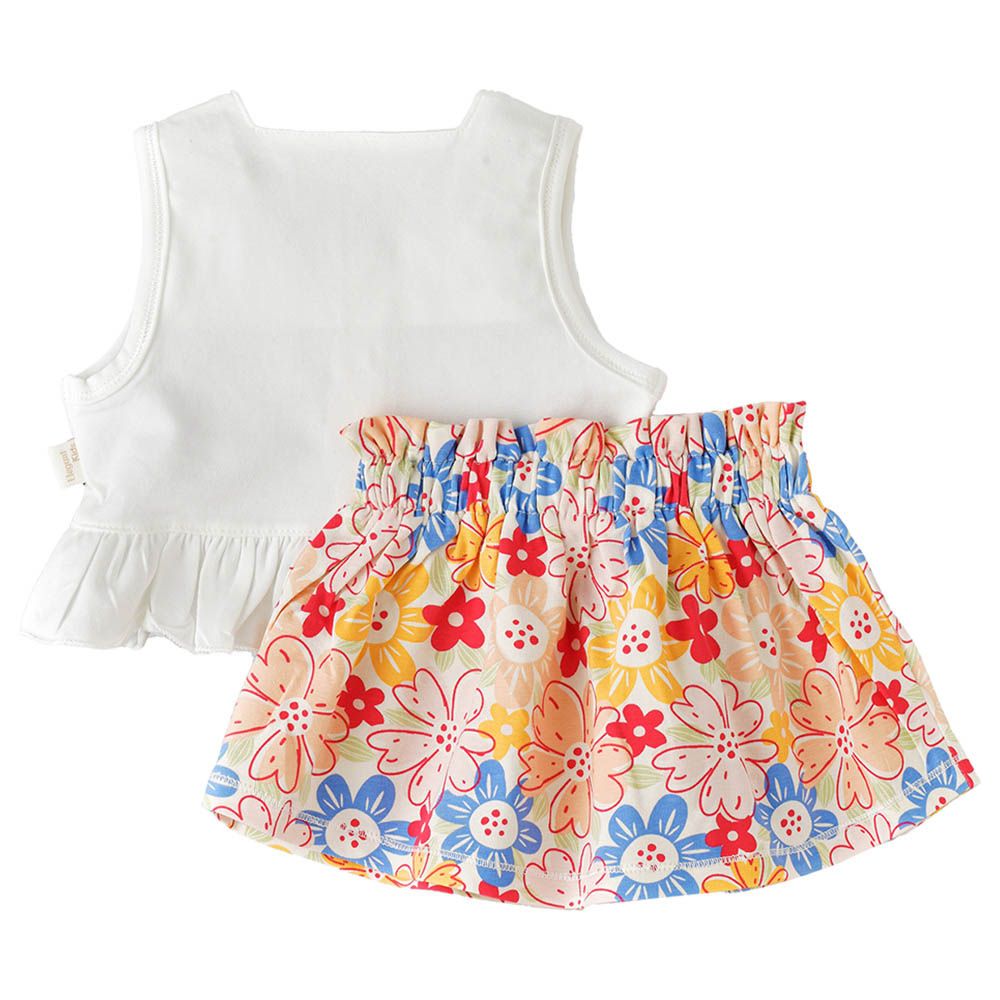 Elegant Kids - 2pc-Set - Twirling Under Sunshine Girl's Tee And Skirt