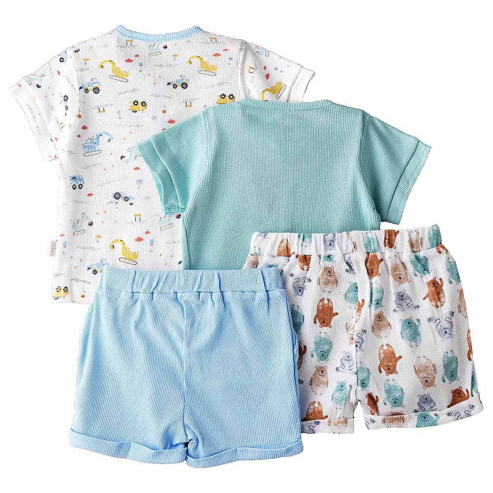 Elegant Kids - 4pc-Set - Tiny Trendsetter Boy's Cool Tee And Shorts