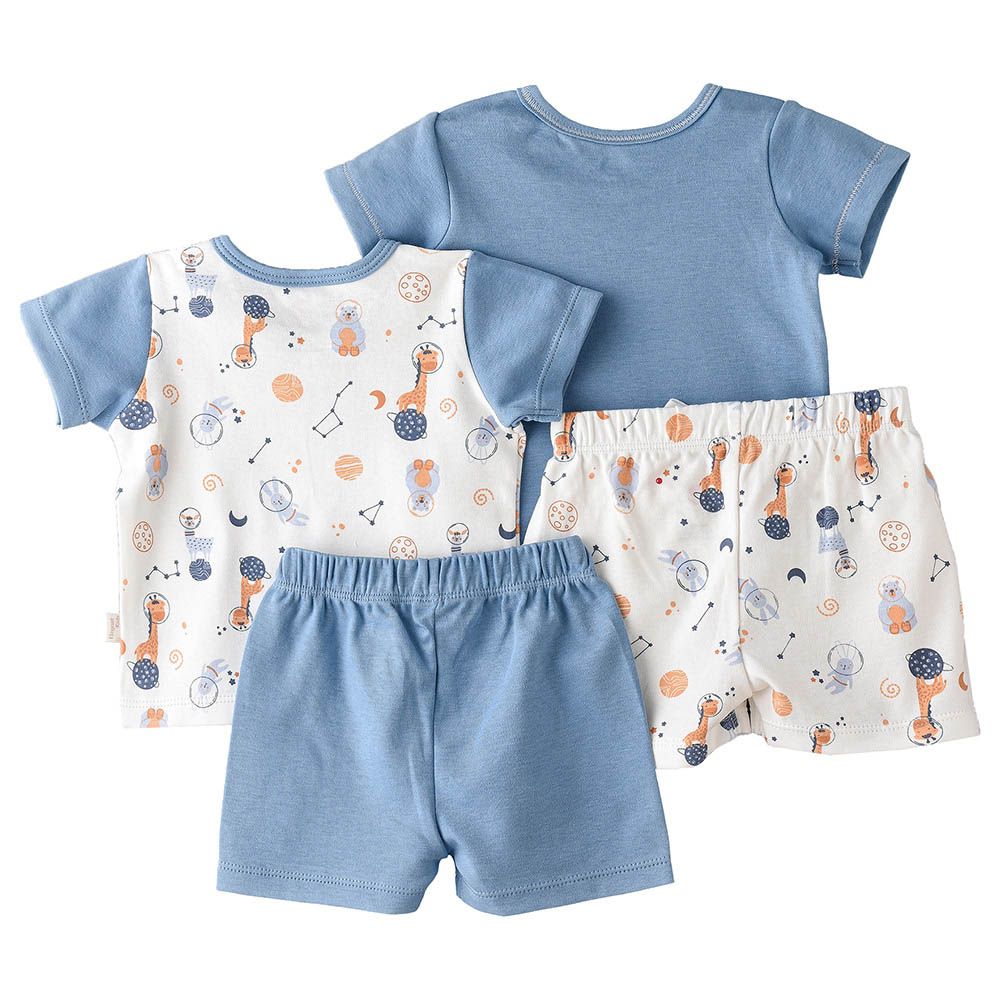 Elegant Kids - 4pc-Set - Tiny Trendsetter Boy's Cotton Tee And Shorts