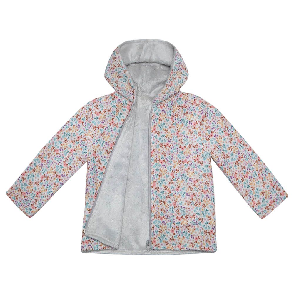 Jules & Juliette - Eldora Baby Hooded Jacket - Flowery Lilac