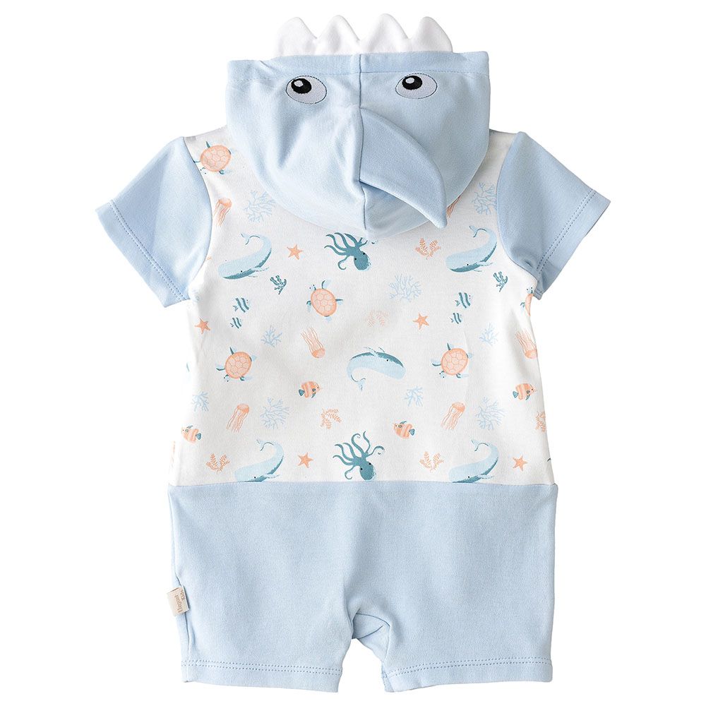 Elegant Kids - Boy's Breezy Easy Comfort Cotton Romper - Blue