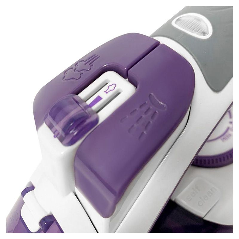 Evvoli - Steam Iron With Ceramic Soleplate - Purple - 2800 W