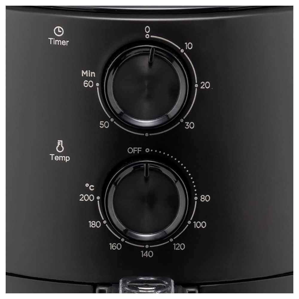 Evvoli - Air Fryer With Zero-Oil Frying - Black - 4 L - 1500 W