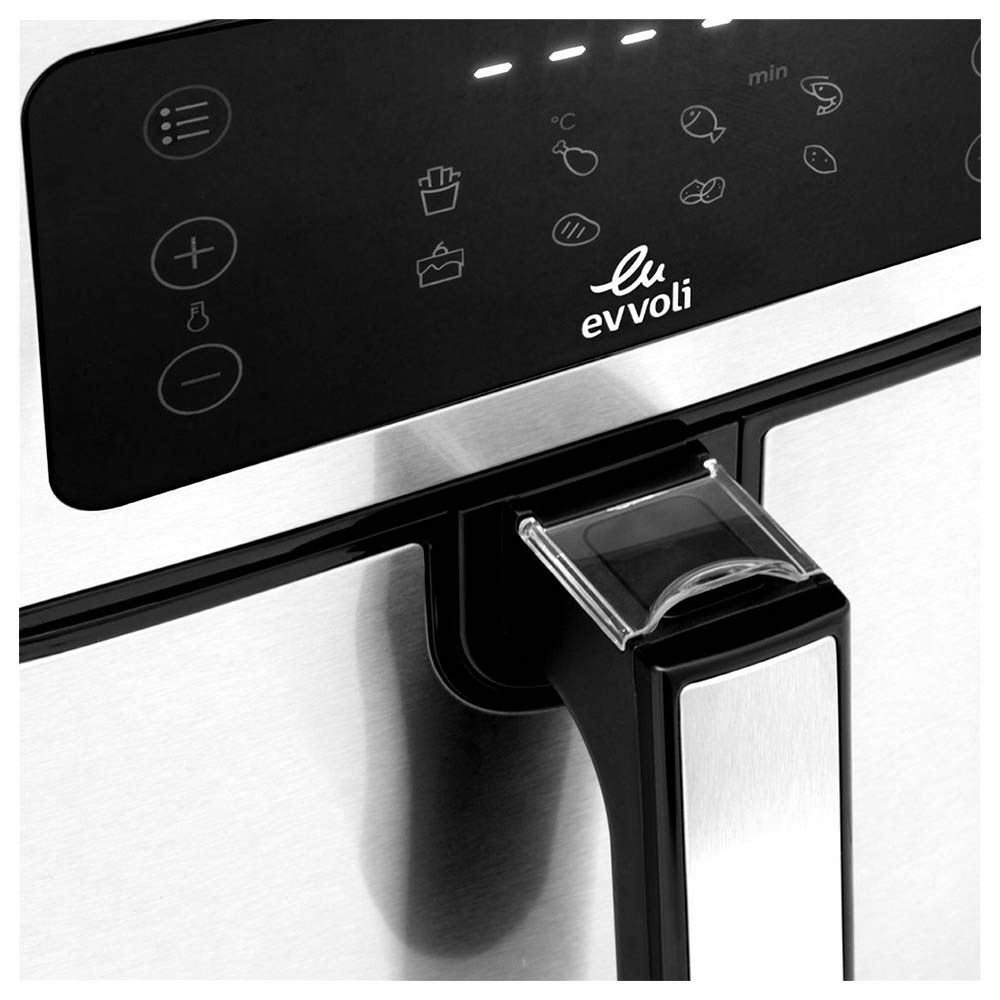 Evvoli - Digital Control Panel Air Fryer - Black - 5.5 L - 1700 W