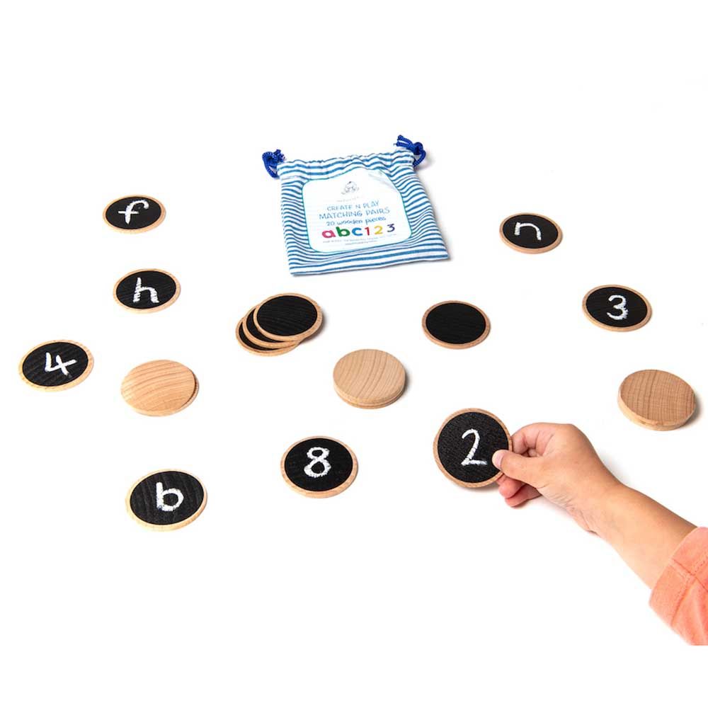 TTS - Create N Play Matching Pairs Wooden Discs - 20pcs