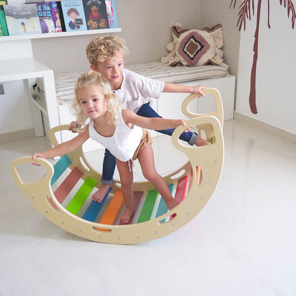 Ezzro - Large Rocker Balance Board - Rainbow