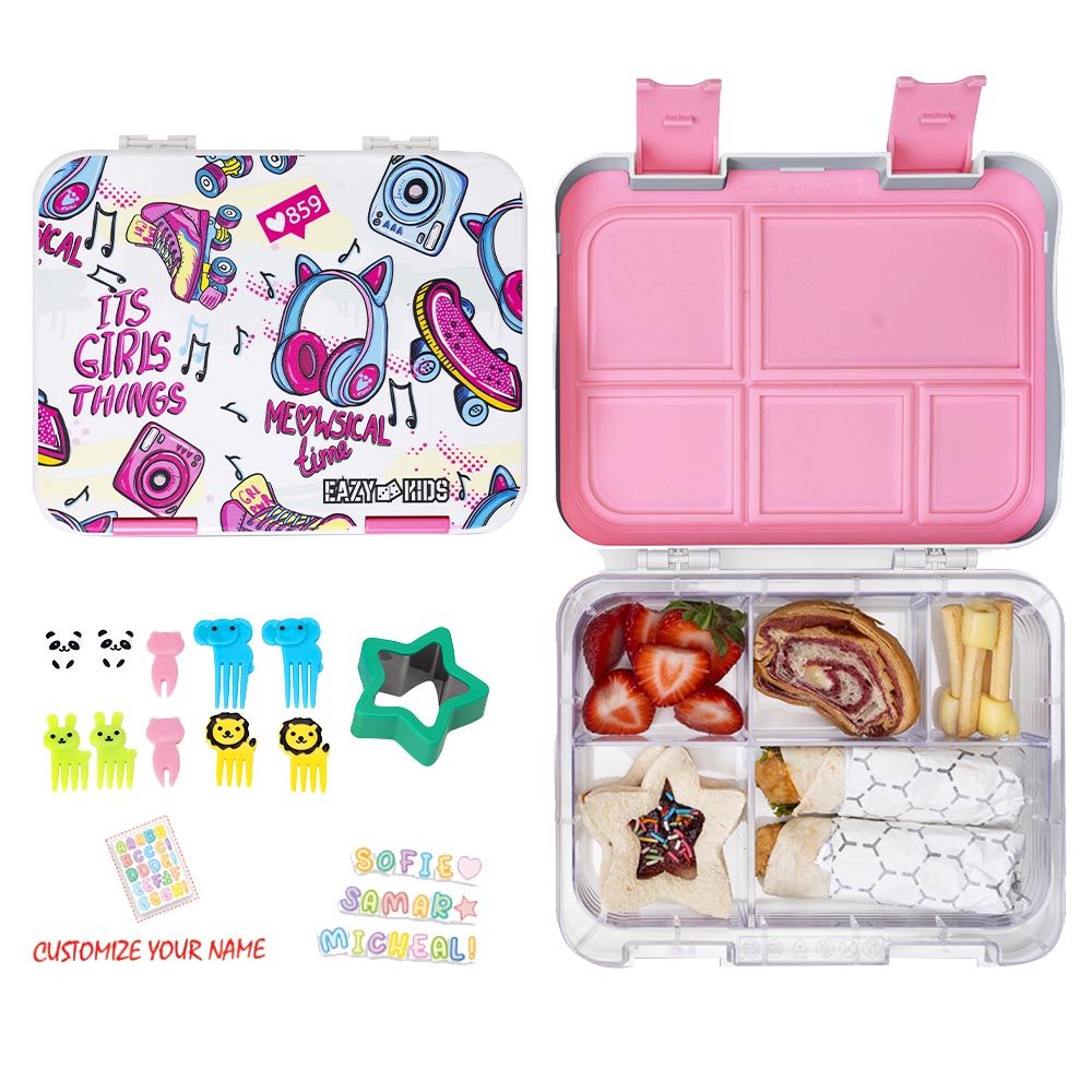 Eazy Kids - Bento Lunch Box w/ Sandwich Cutter Set - Its Girls Things