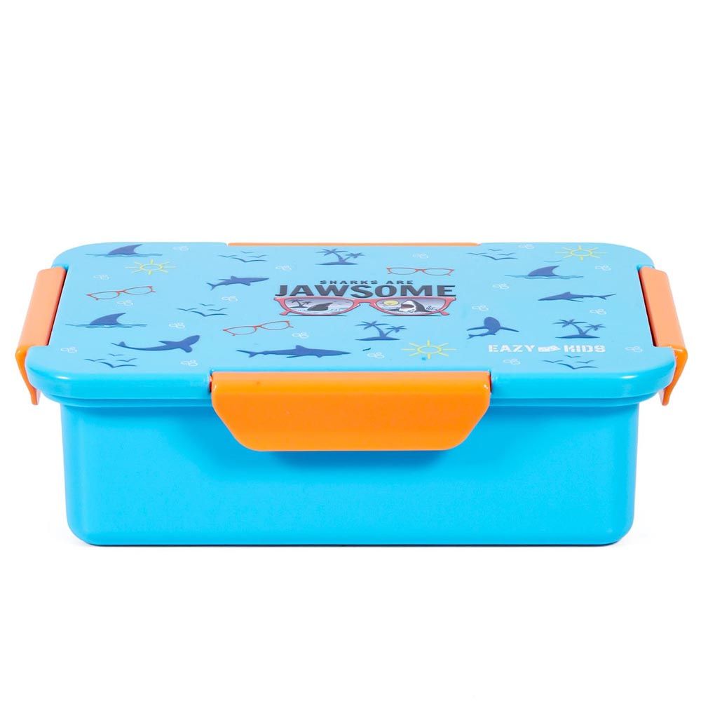 Eazy Kids - Jawsome Shark Convertible Bento Lunch Box - Pink - 4 Compartments