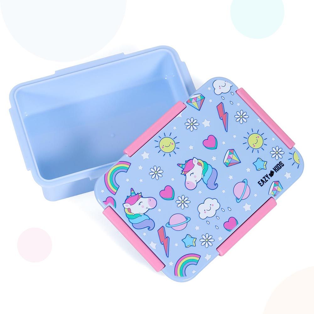 Eazy Kids - Unicorn Convertible Bento Lunch Box - Pink - 4 Compartments